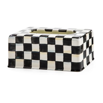 Courtly Check Standard Tissue Box Cover mackenzie-childs Panama 0