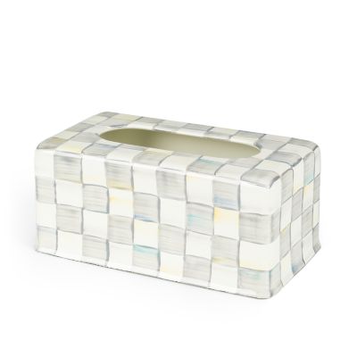 Sterling Check Standard Tissue Box Cover