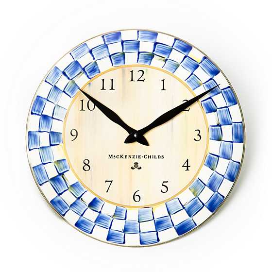Royal Check Enamel Clock image two