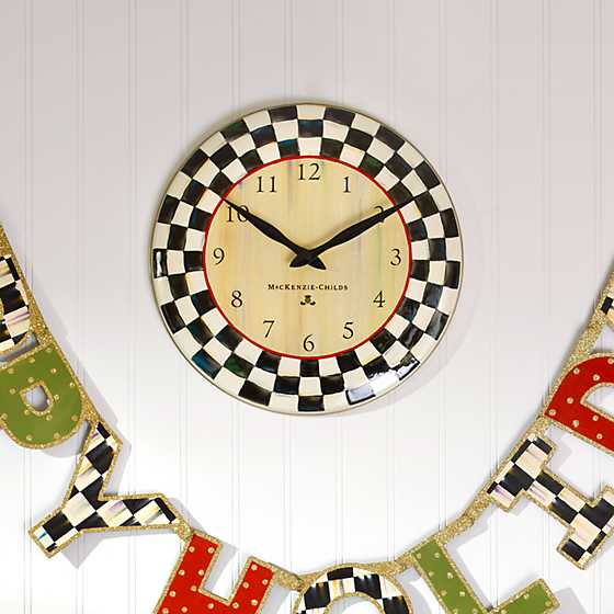 Courtly Check Enamel Clock image seven