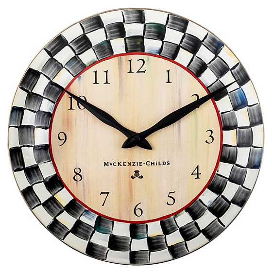 Courtly Check Enamel Clock image one