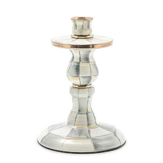 Sterling Check Enamel Candlestick - Small image three