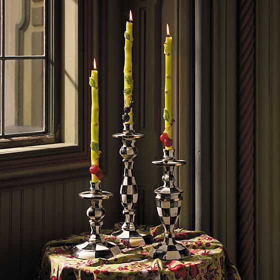 Courtly Check Enamel Candlestick - Small image six