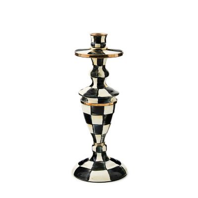 Courtly Check Medium Enamel Candlestick