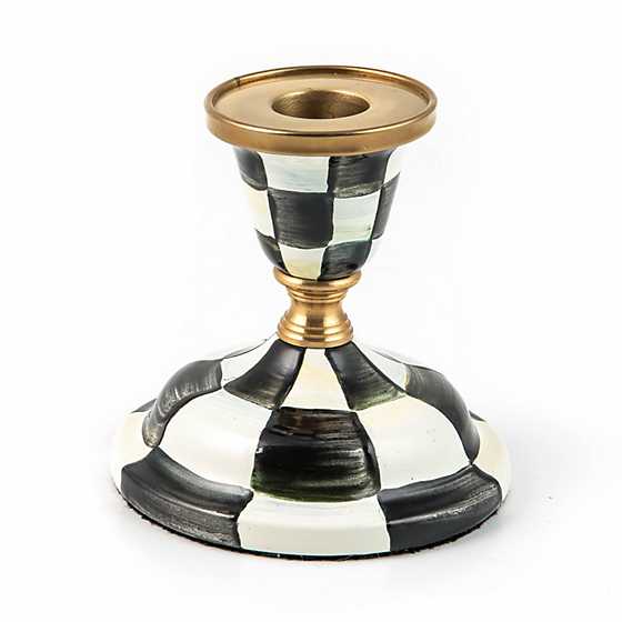 Courtly Check Enamel Candlestick - Short image three