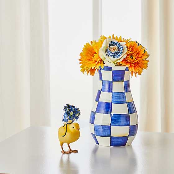 Royal Check Tall Vase & Bouquet Set image three