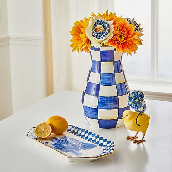 Royal Check Tall Vase & Bouquet Set image four