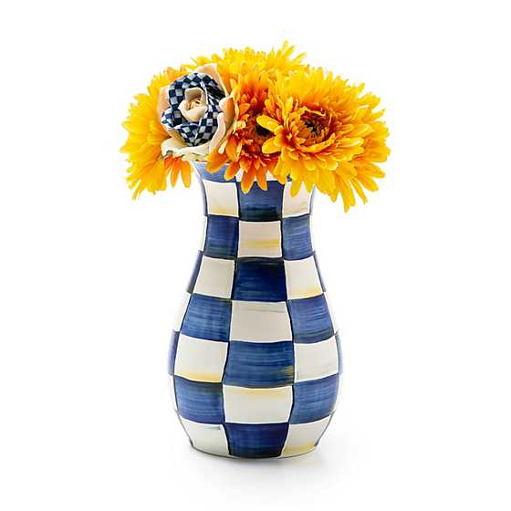 Royal Check Tall Vase & Bouquet Set