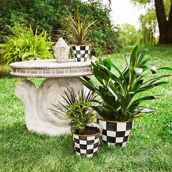 Courtly Check Enamel Garden Pot - Small image nine