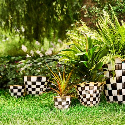 MacKenzie-Childs Courtly Check Extra Large Garden Pot