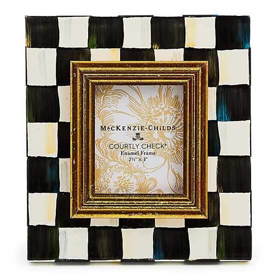 Courtly Check Enamel Frame - 2.5" x 3" image one