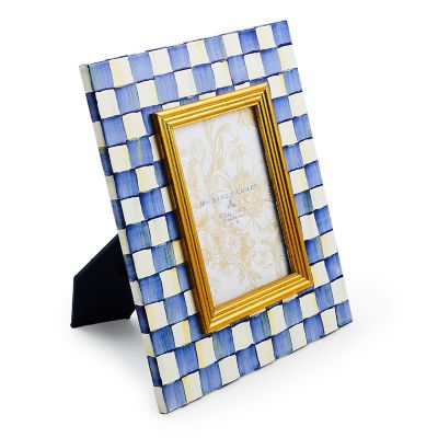 MacKenzie-Childs  Sterling Check Enamel 4 x 6 Frames - Set of 2