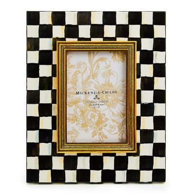 MacKenzie-Childs  Royal Check Enamel 4 x 6 Frames - Set of 2