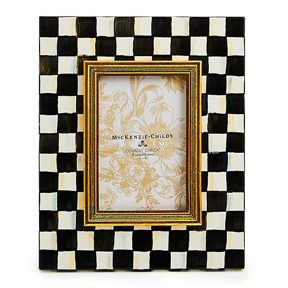 Courtly Check Enamel Frame - 4" x 6" image one