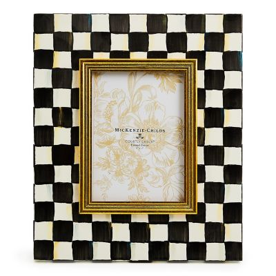 MacKenzie-Childs  Courtly Check Enamel Boutique Tissue Box Cover