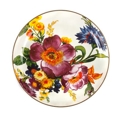 MacKenzie-Childs  White Flower Market Extra Large Everyday Bowl