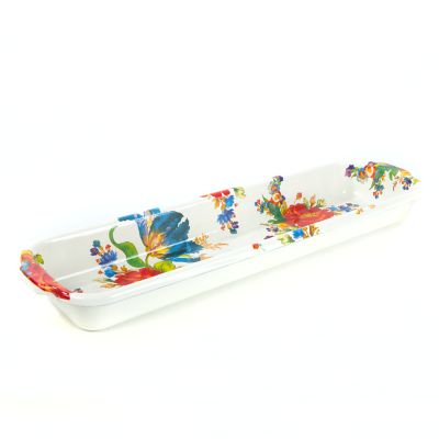 Flower Market Baguette Dish - White mackenzie-childs Panama 0