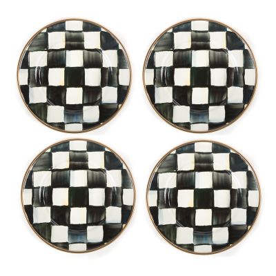 Courtly Check Appetizer Plates, Set of 4