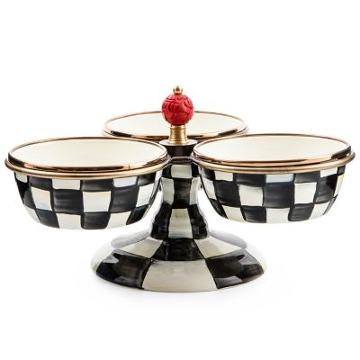 MacKenzie-Childs  Courtly Check Enamel Coasters, Set of 4