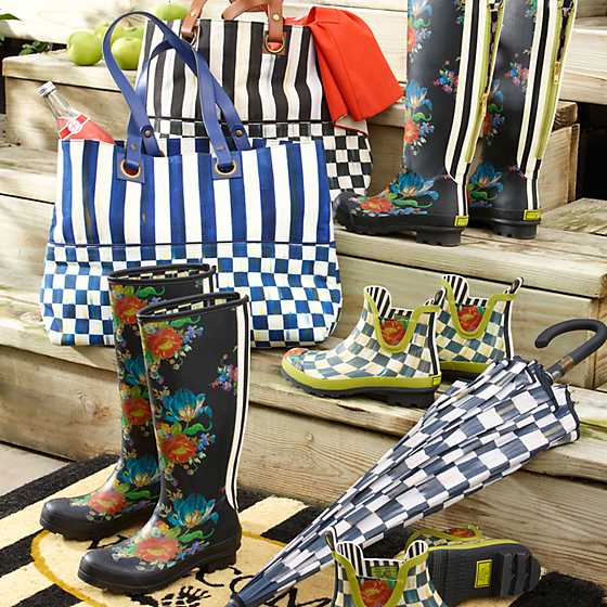 Courtly Check Rain Boots - Short - Size 6 image six