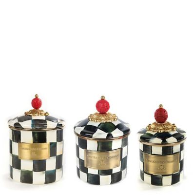 Courtly Check Little Canisters, Set of 3 mackenzie-childs Panama 0