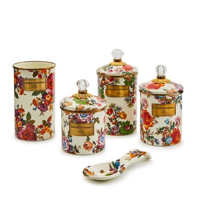 White Flower Market 5pc Kitchen Essentials Set mackenzie-childs Panama 0