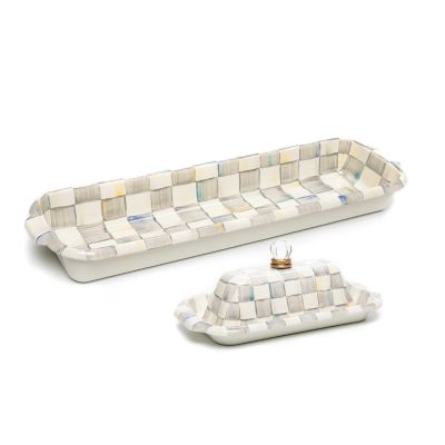 MacKenzie-Childs | Sterling Check Bread & Butter Hostess Set