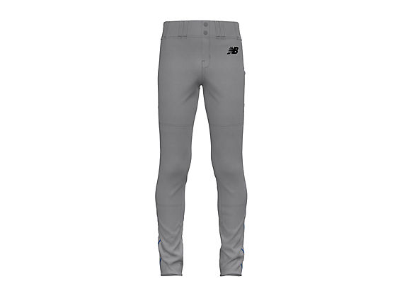 Youth Adversary 2.0 Tapered Piped Pant, Light Grey with Royal Blue