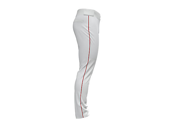 Adversary 2.0 Tapered Piped Pant, White with Red
