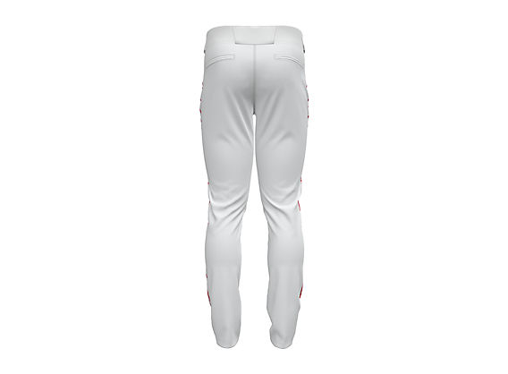 Adversary 2.0 Tapered Piped Pant, White with Red