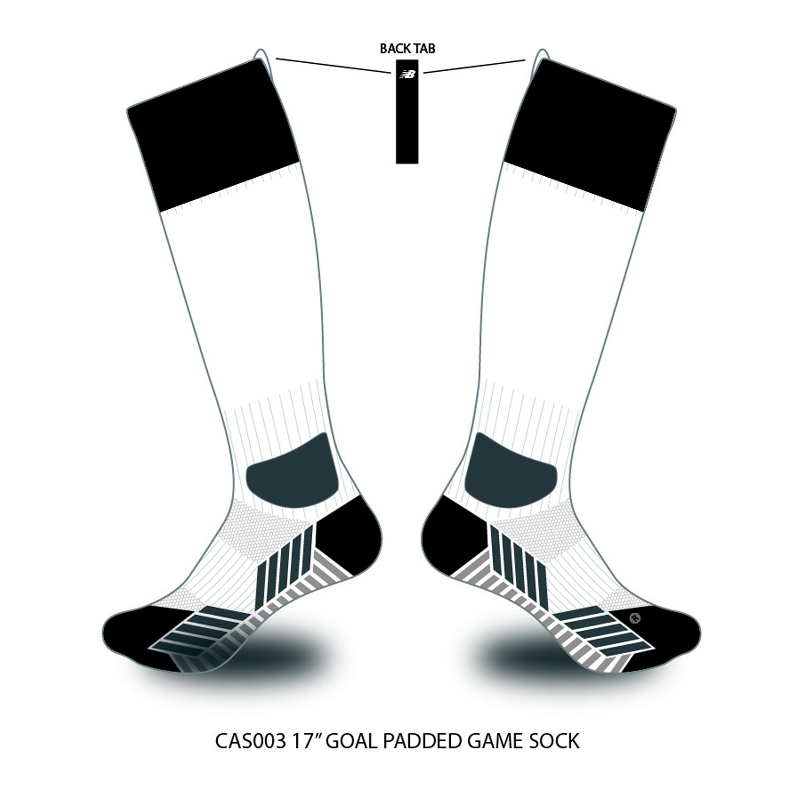 17" Padded Goal Sock