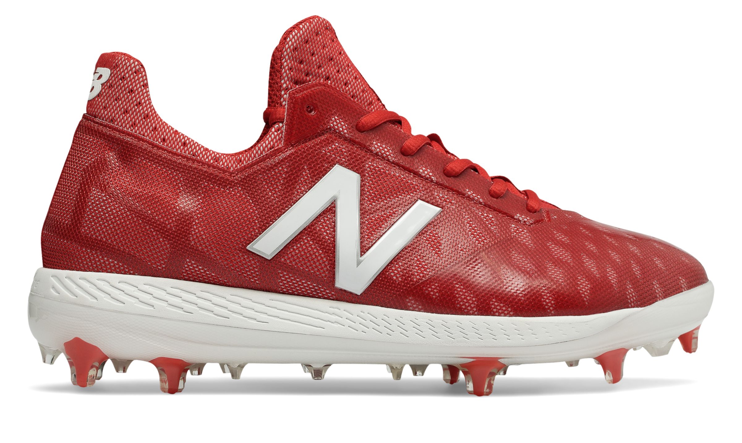 red baseball shoes