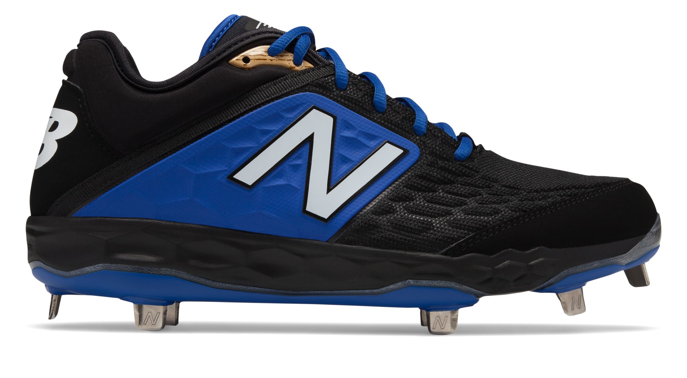 mens white new balance metal cleats