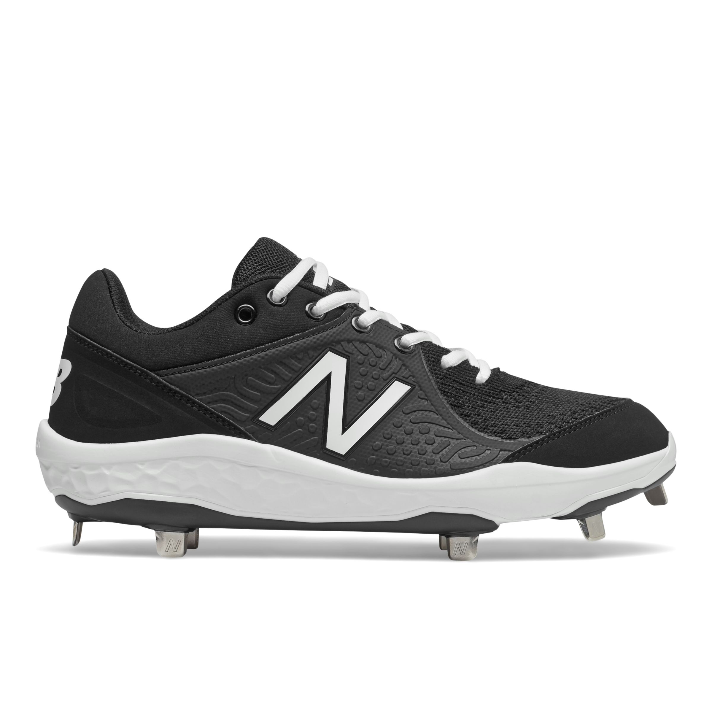 New Balance Men's Fresh Foam 3000 V5 Metal Baseball Shoe, Black/Yellow, 12