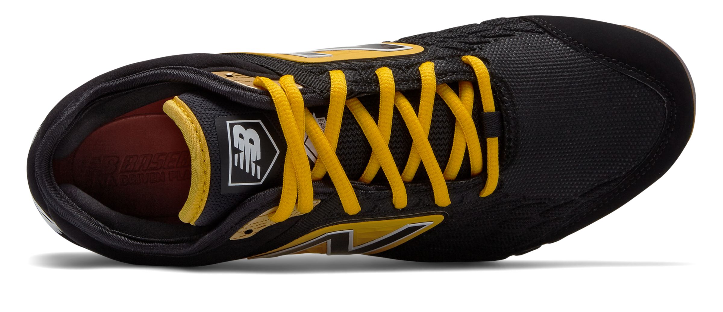 New Balance Men's 3000 V4 Metal Baseball Shoe, Black/Yellow, 5 D US