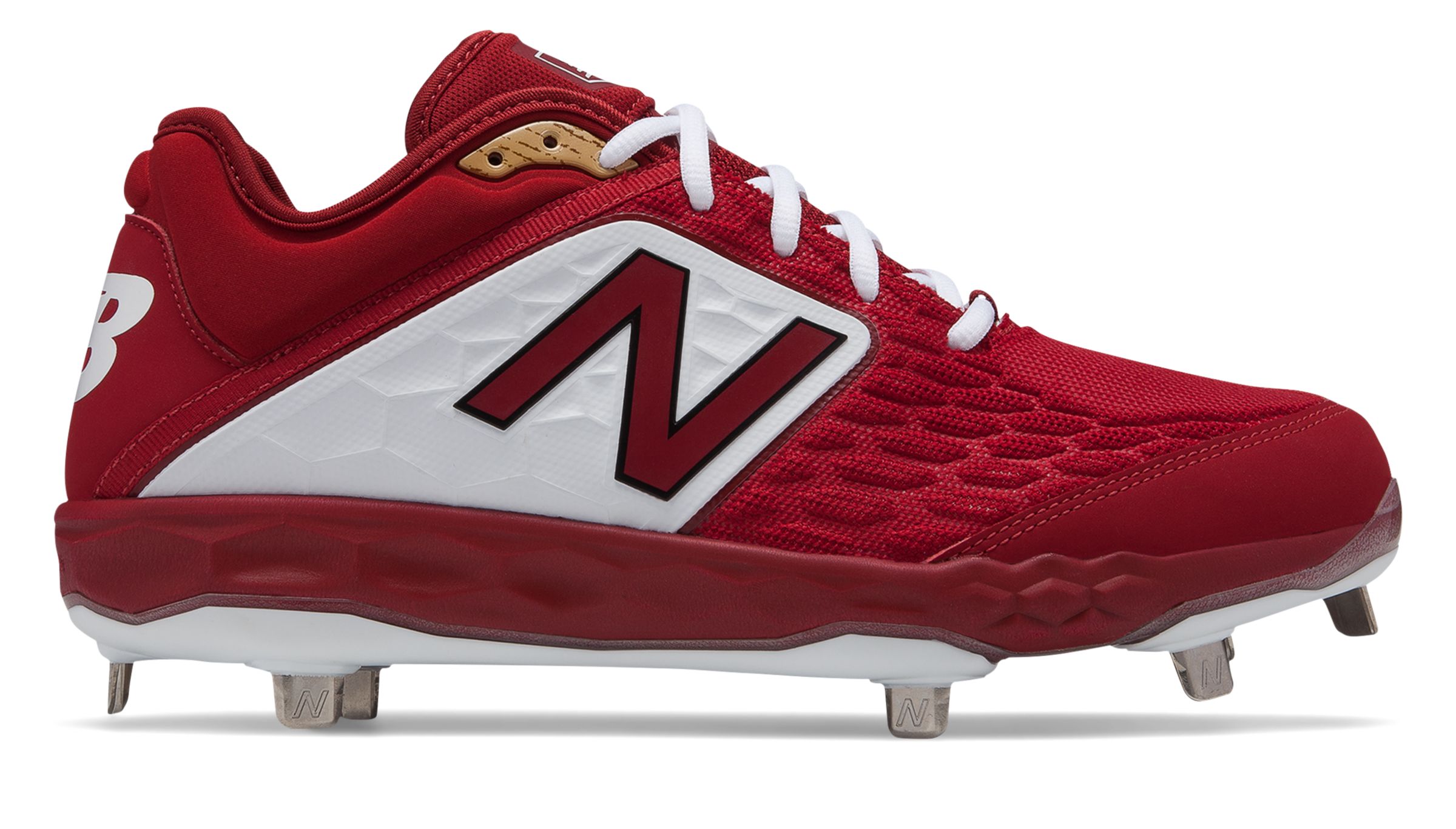 new balance red metal cleats