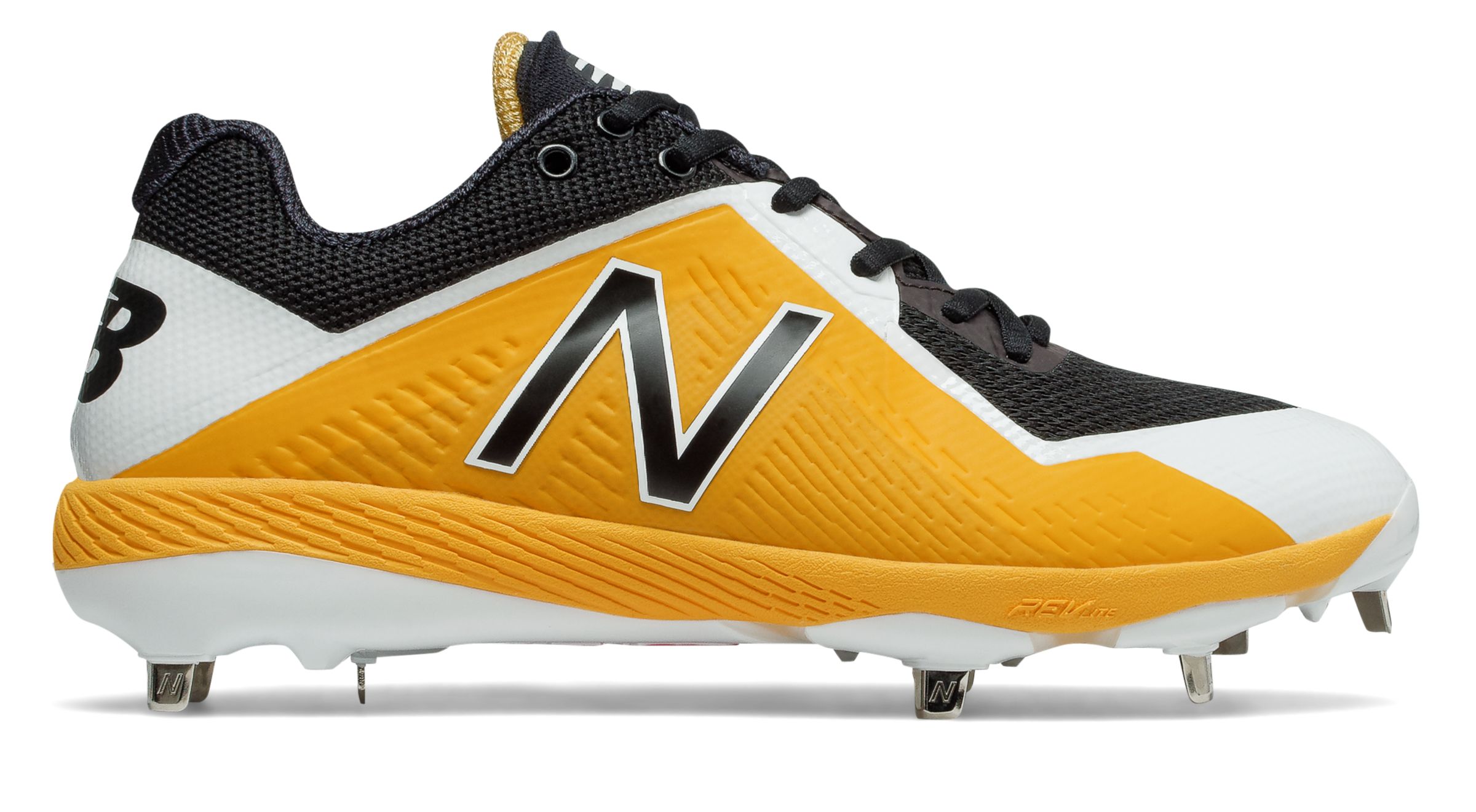 new balance black and yellow cleats