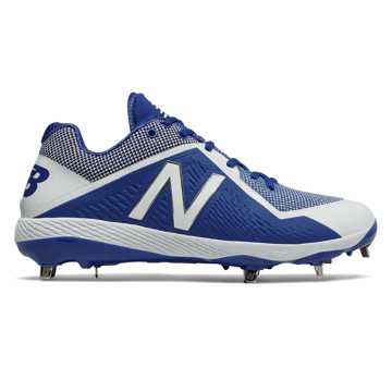 Low-Cut 4040v4 Metal Cleat, Royal Blue with White