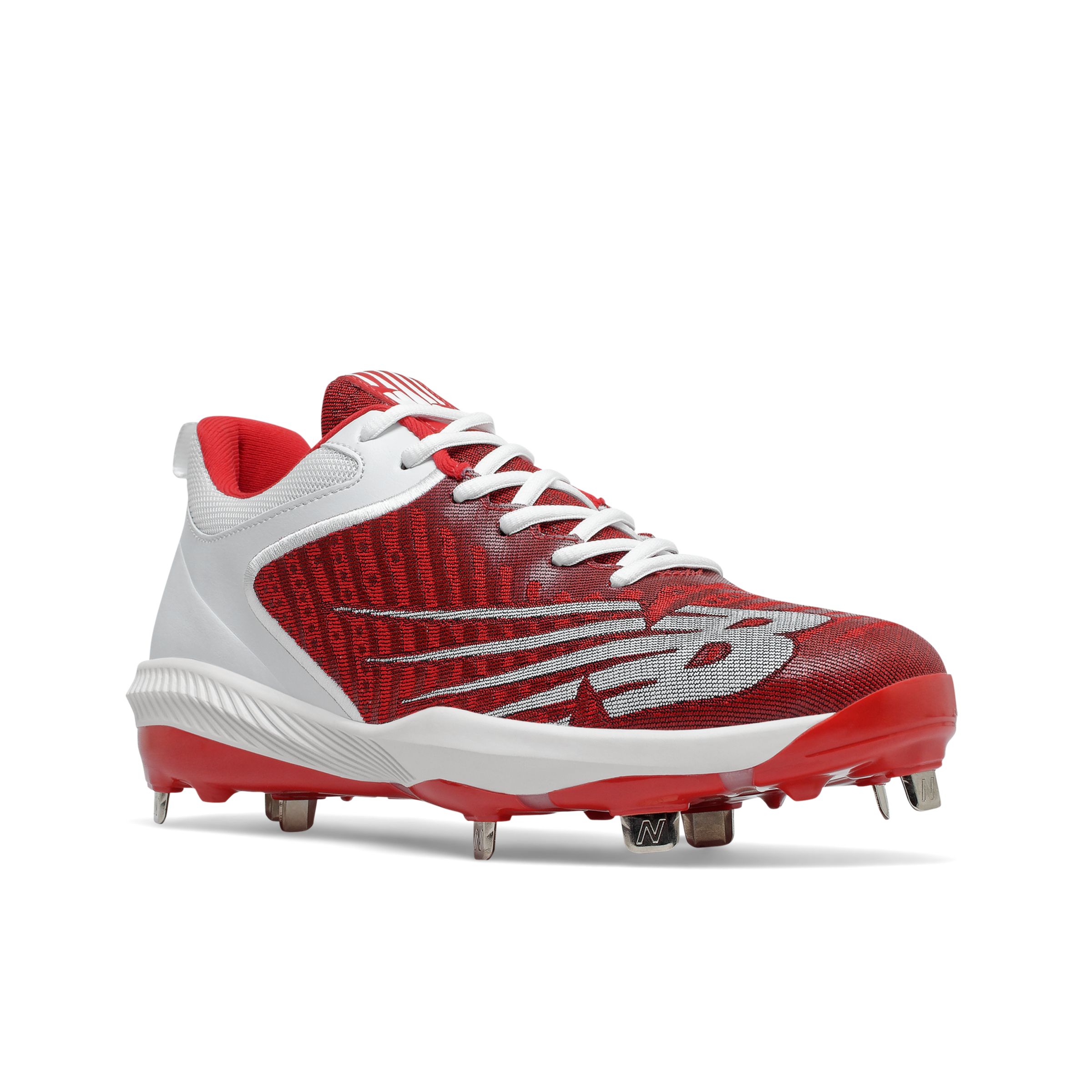 New balance cheap red metal cleats