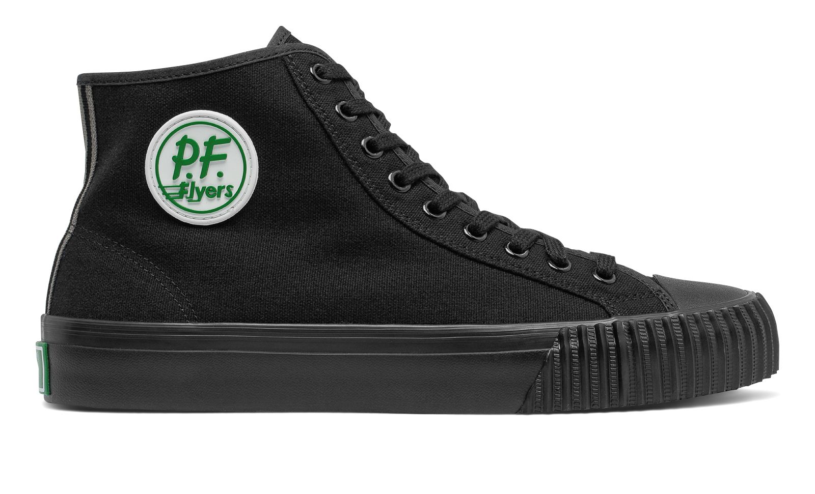 all black pf flyers hi tops