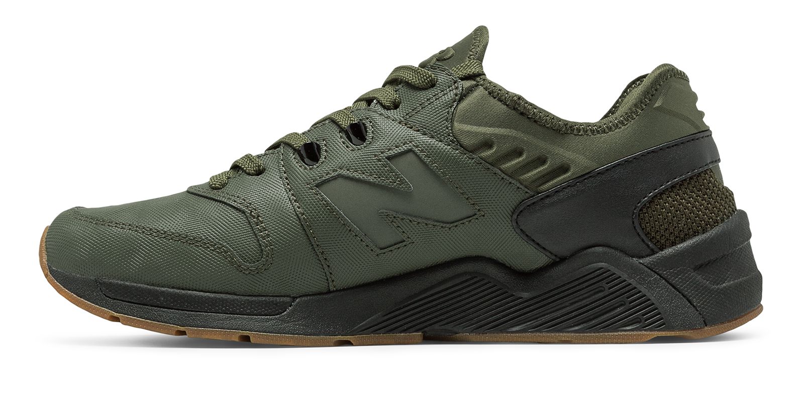 new balance 009 dark green neoprene runner