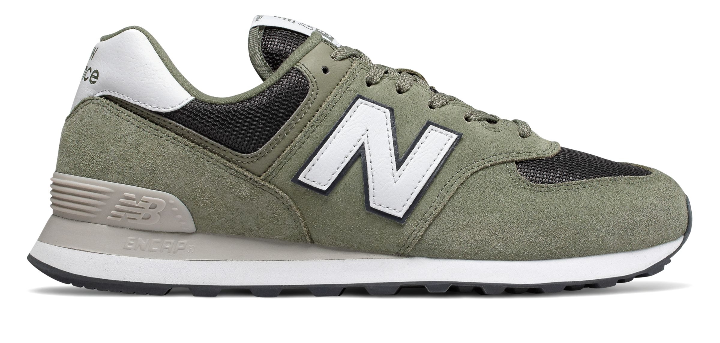 New Balance Men's 574 Shoes Green With Grey | eBay