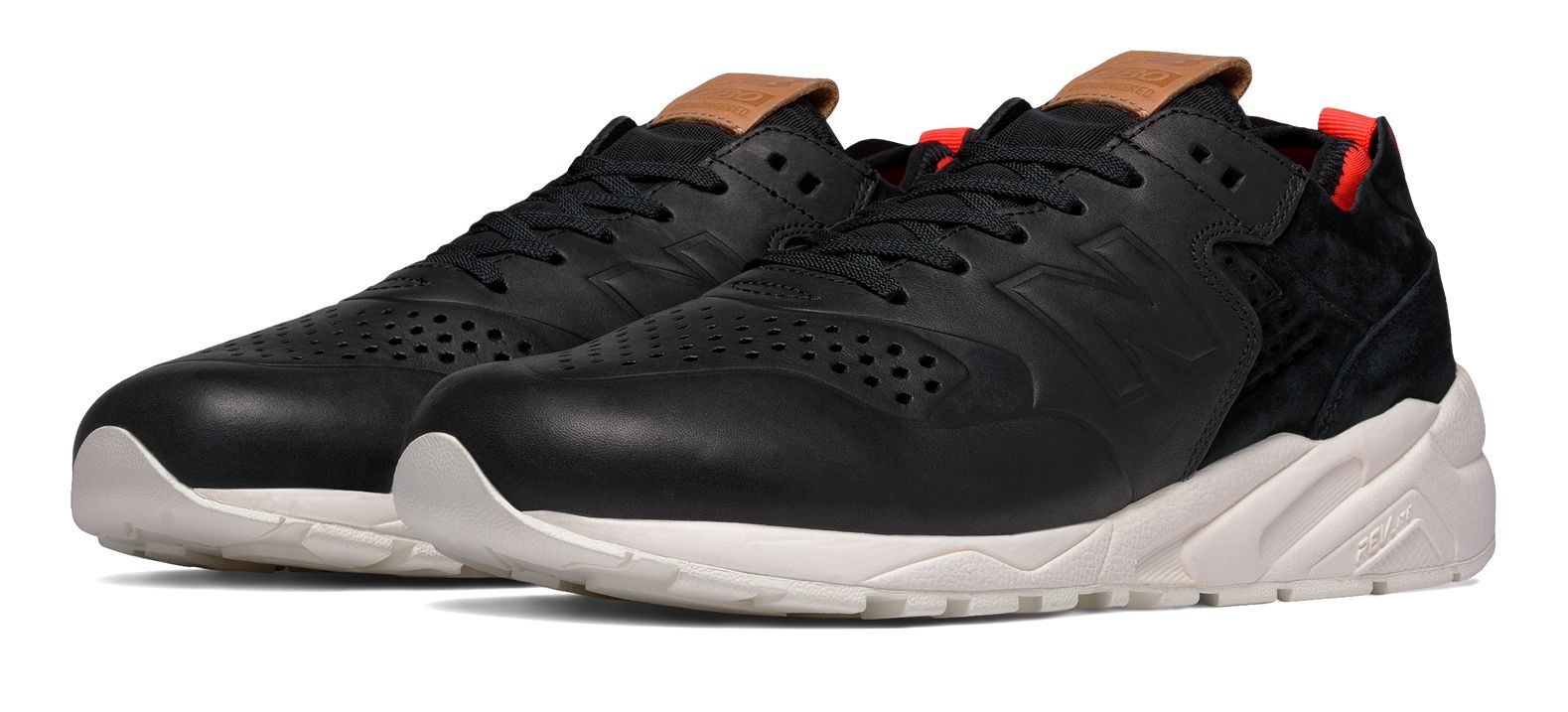 new balance 580 black leather