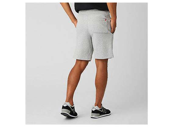 Men's Essentials Stacked Logo Short , Athletic Grey
