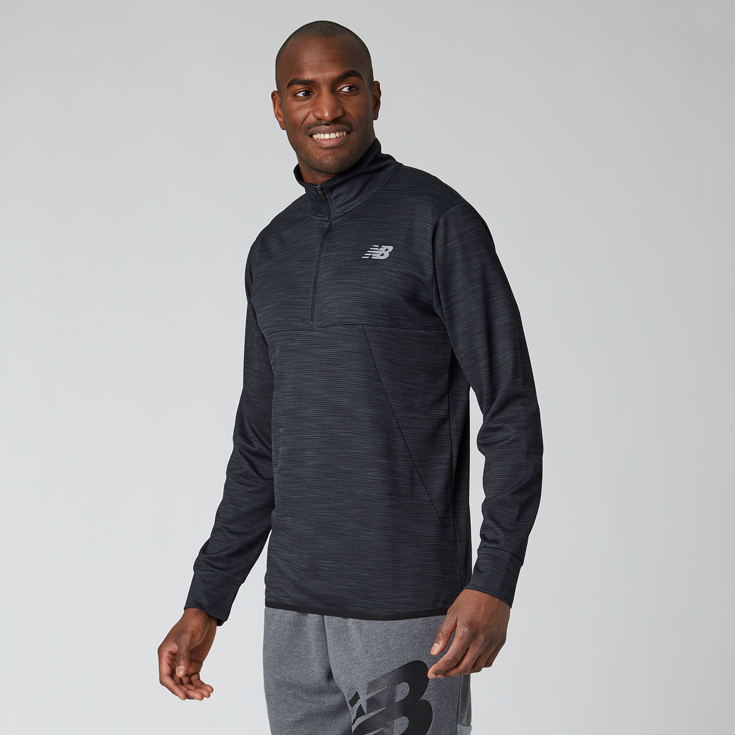 new balance quarter zip grey