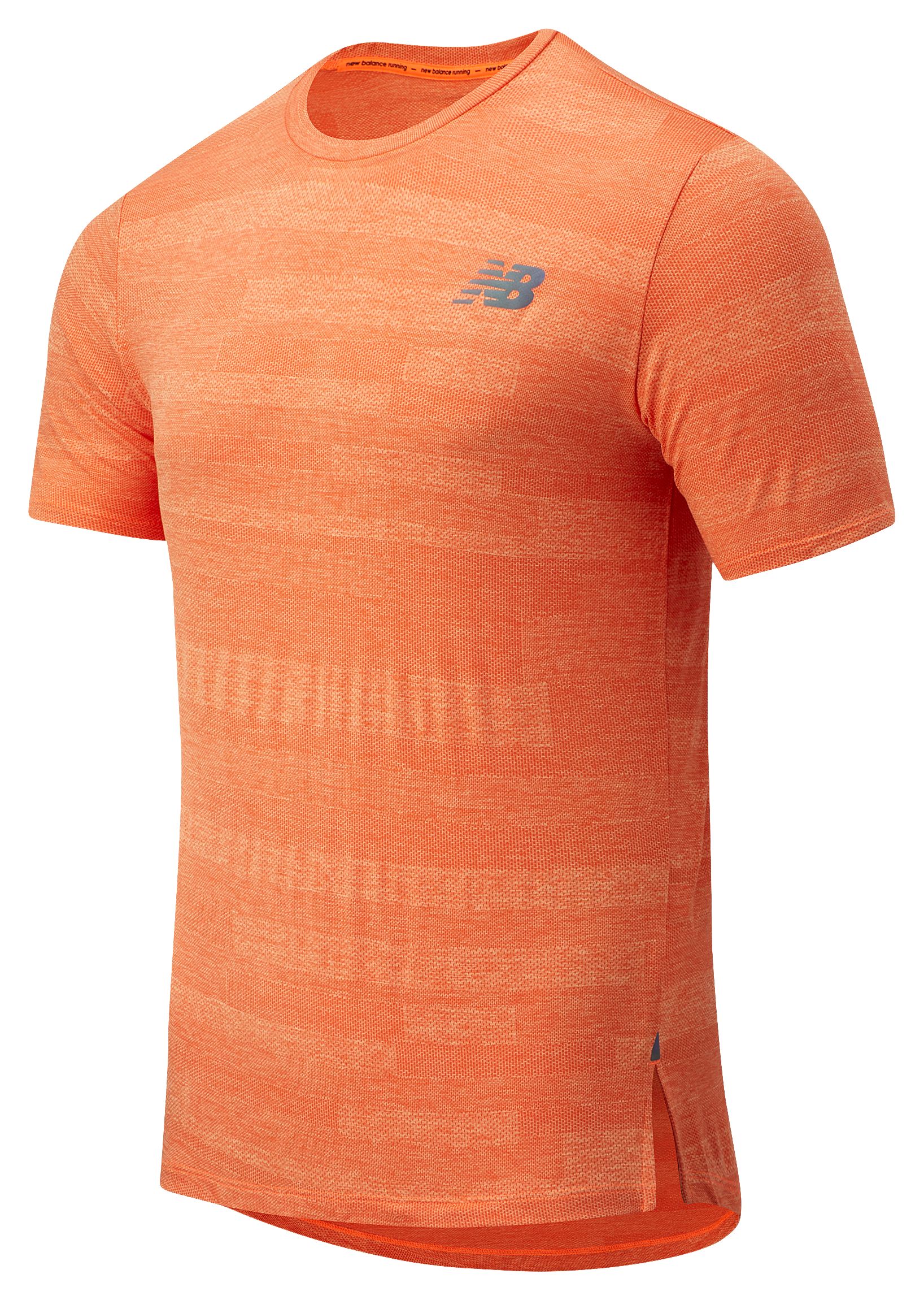 New Balance Men's Q Speed Fuel Jacquard Short Sleeve Orange | eBay