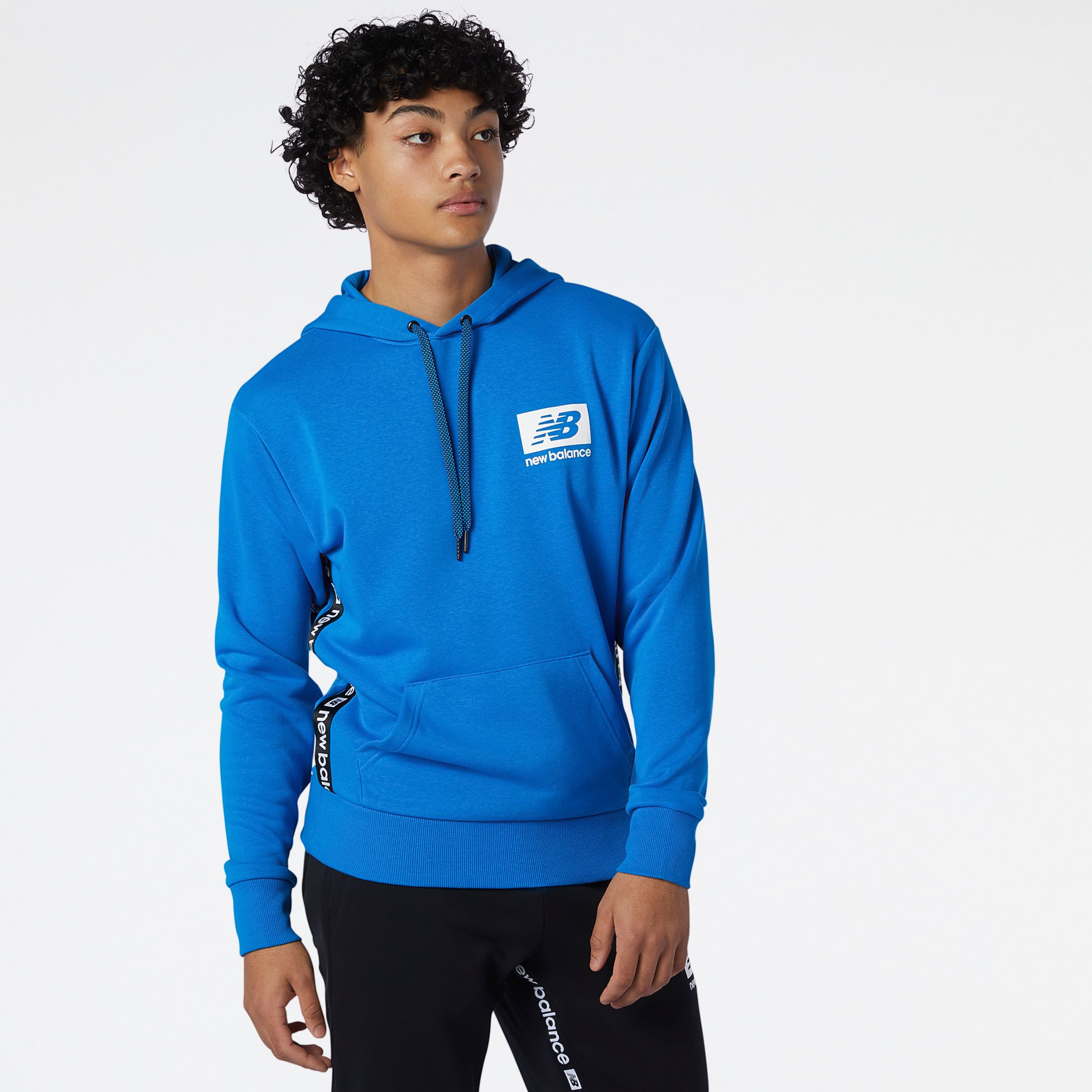 New Balance Men's NB Essentials Hoodie Blue on Joes New Balance Outlet ...