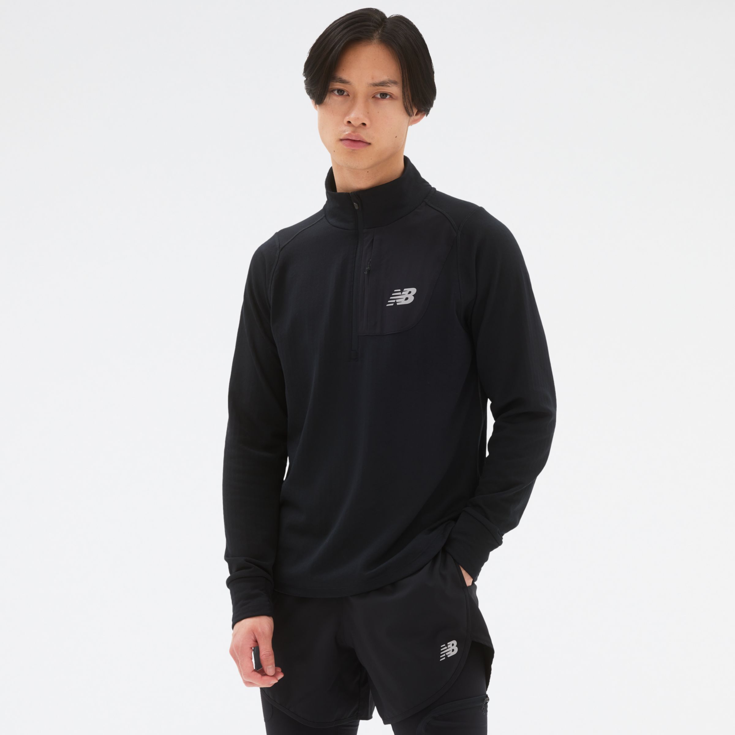 New balance run online grid back half zip