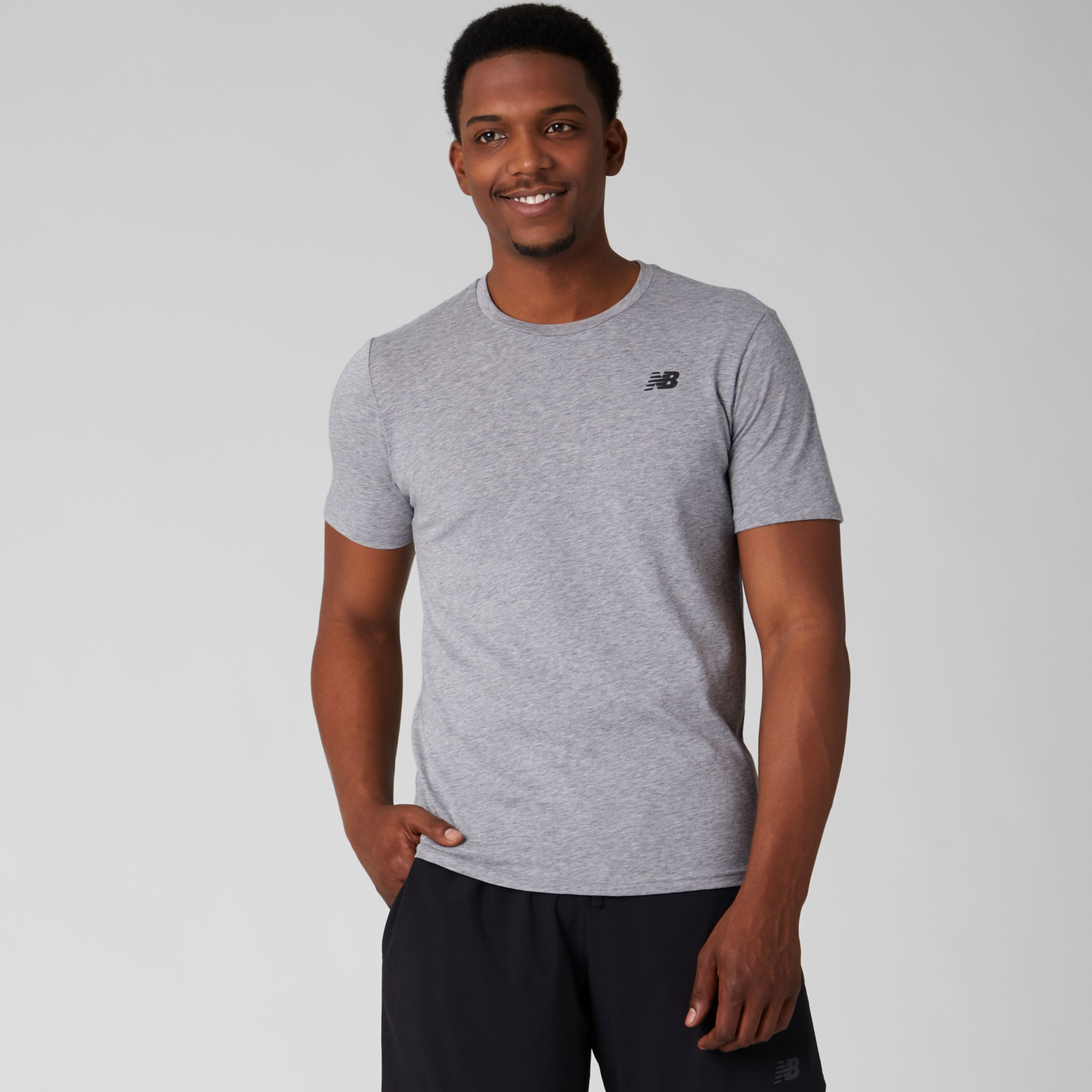 new balance heather tech short sleeve
