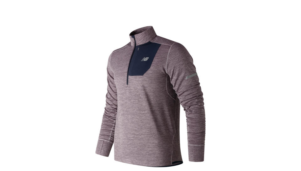 Camiseta Manga Larga New Balance NB Heat Quarter Zip Hombre Camiseta Manga Larga New Balance NB Heat Quarter Zip Hombre
